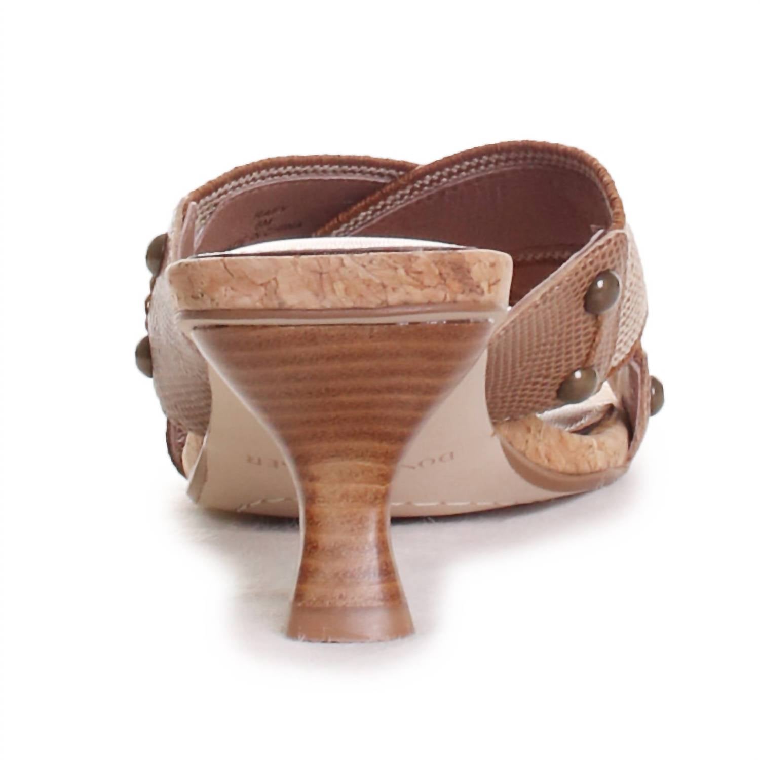 DONALD PLINER Women's Rafy Heeled Sandals in saddle - women's sandal - view 6