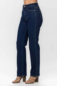 Judy Blue - Women's Carrie High Waist Tummy Control Classic Straight Jeans