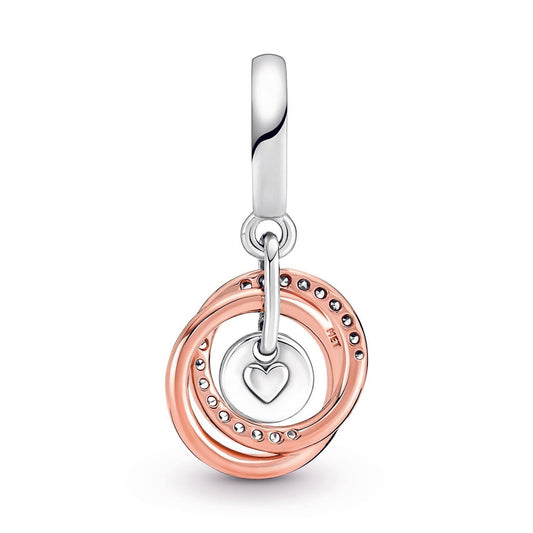 Pandora - Family Always Encircled Dangle Charm With Rose