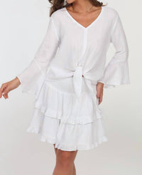 Veronica M - Gauze Tie Fit Blouse