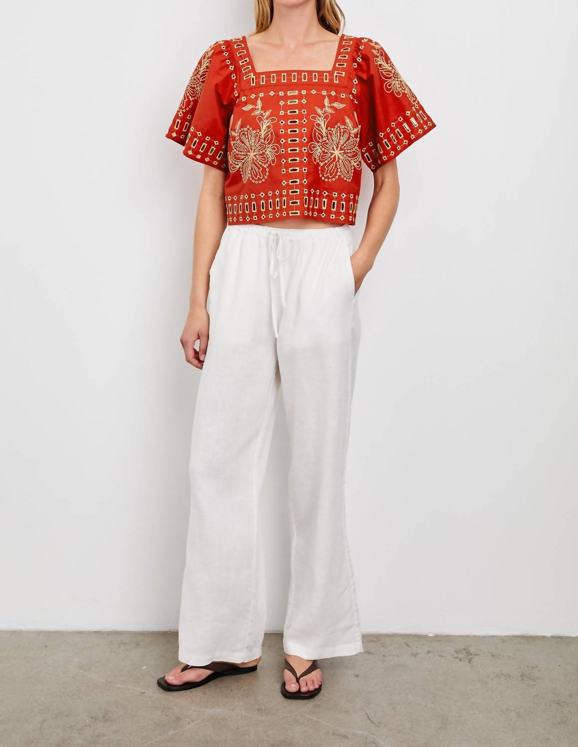 Rails - Laine Embroidered Eyelet Top