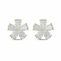 Diana M Jewels - Women's Pear Lab-Grown Diamond Stud Earrings (10.00 Ct TCW) - Bold