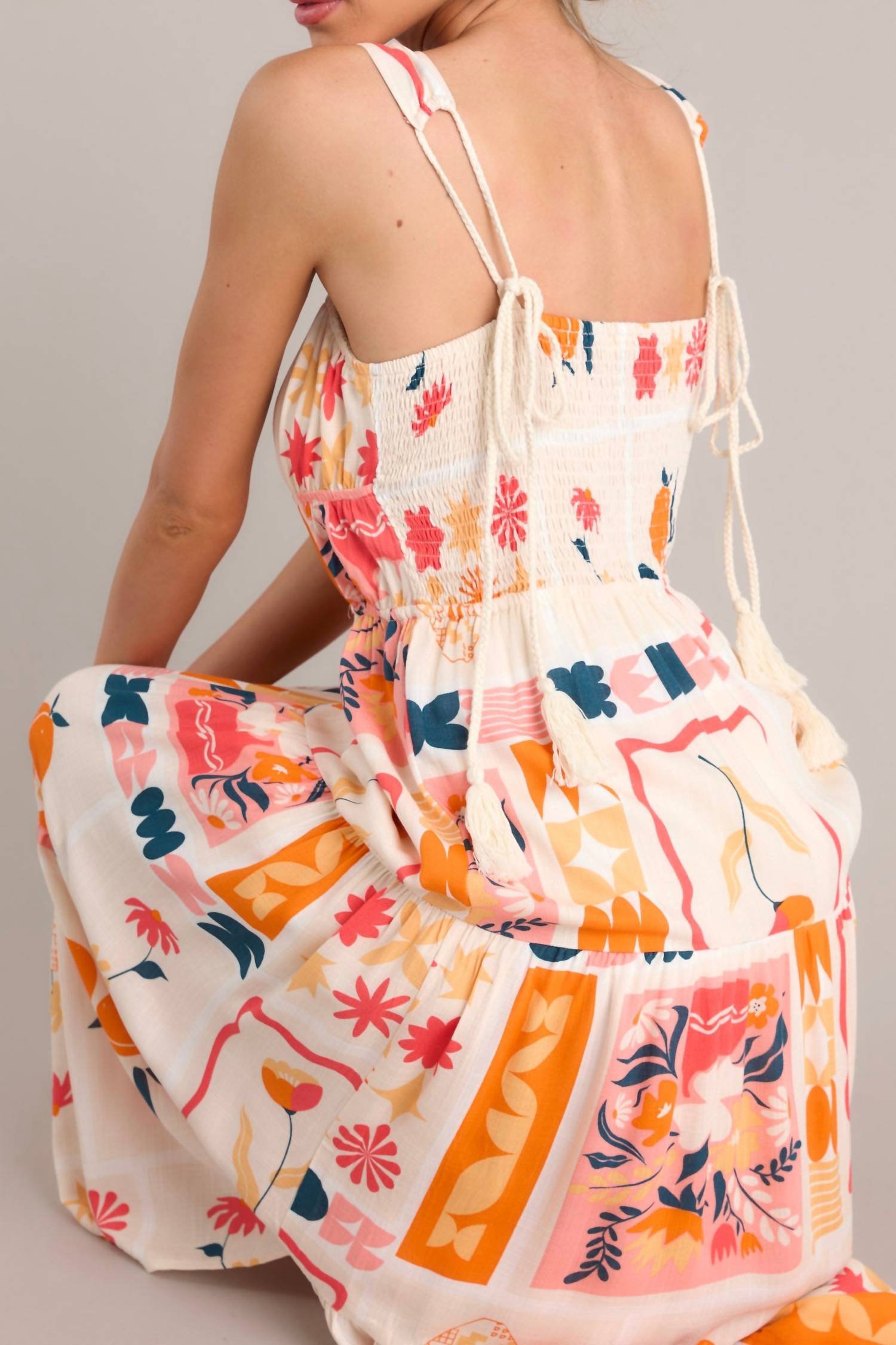 Illa Illa Printed Maxi Dress in apricot - women's dress - view 6