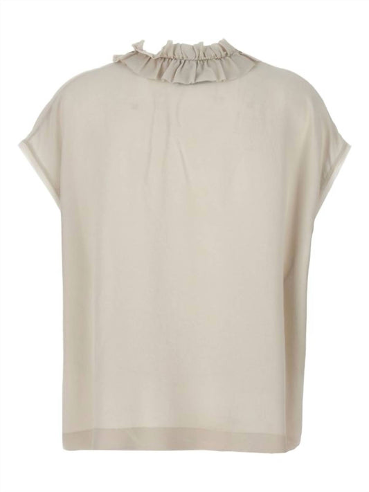 Nude - Ruffled Silk Blouse