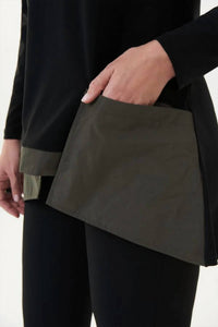 Joseph Ribkoff - Candace Contrast Cowl Neck Pocket Tunic