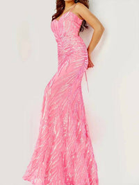 Jovani - Sequin Tie-back Prom Sheath Gown