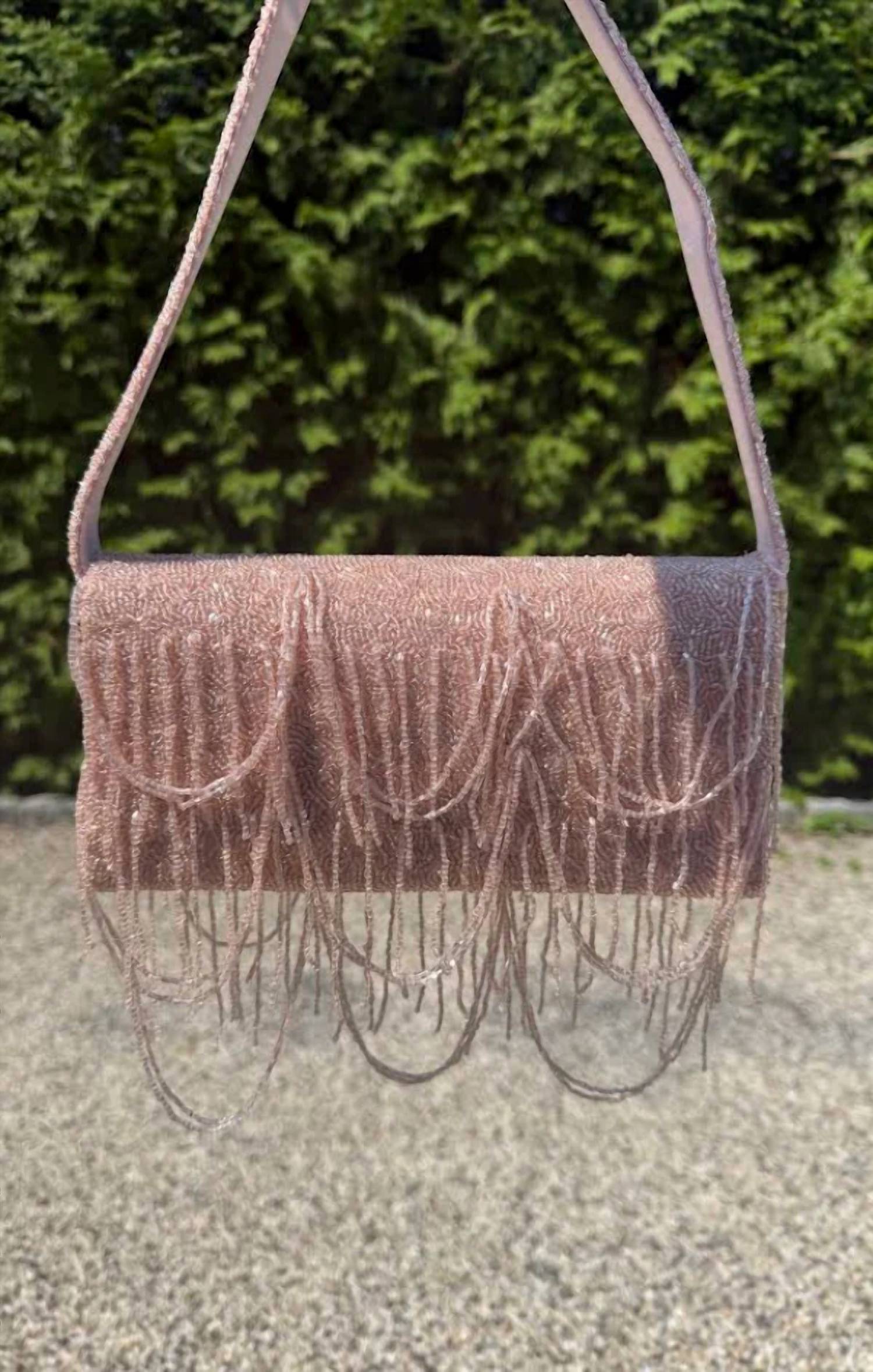 Tiana Designs - Women's Emma Fringe Beaded Shoulder Bag