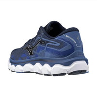 MIZUNO Men's Wave Horizon 7 Running Shoes in dress blue silver - men's sneaker - alternate view