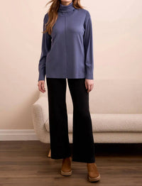 TRIBAL Marine Long Sleeves Sweater in blue - women's sweater