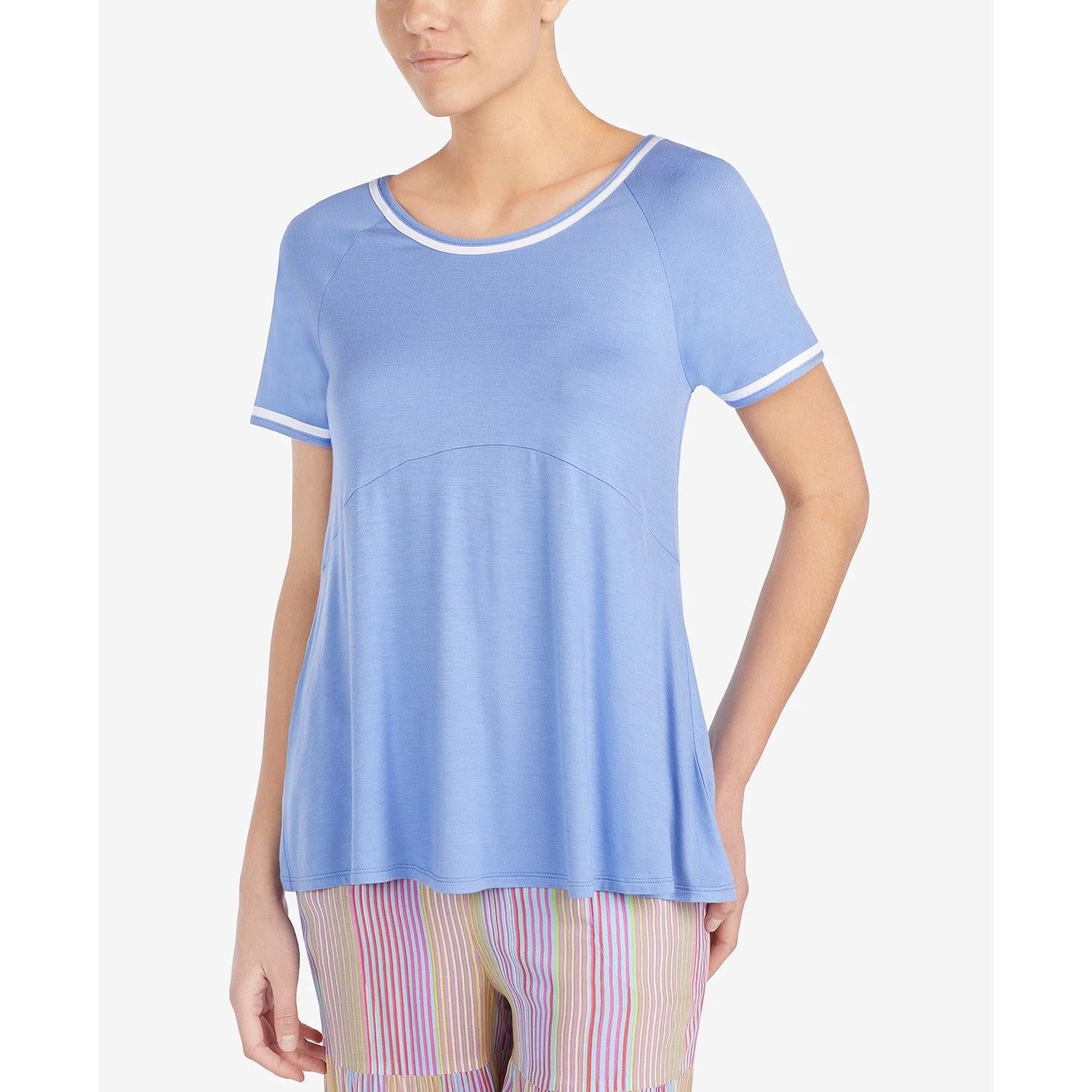Layla - Women's Sleepwear Contrast Trim Pajama Top