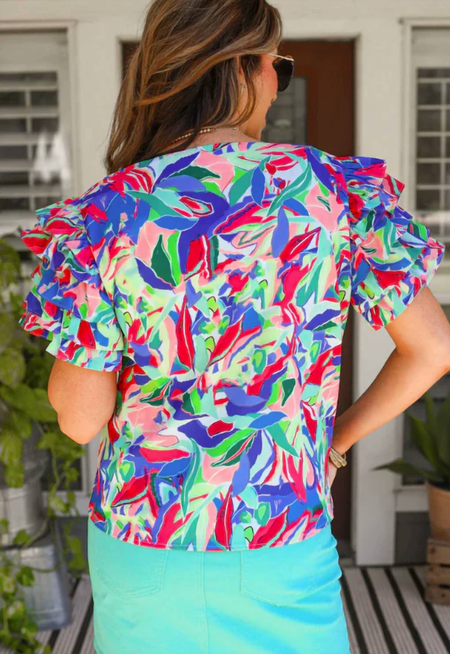 Jess Lea - Talk Of The Tropics Ruffle Top