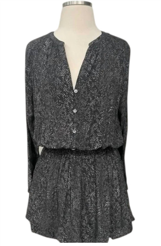 Rails - Zana Animal Print Smocked Waist Mini Dress