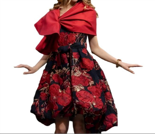 Samuel Dong - Jacquard High-low Dress