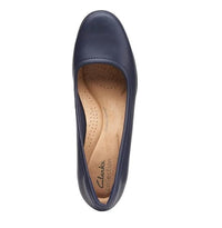 Clarks Women's Emily Belle Pump in navy leather - women's heels - view 5