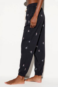 SPIRITUAL GANGSTER Namaski Hudson Sweatpant in black - women's pants - detail view