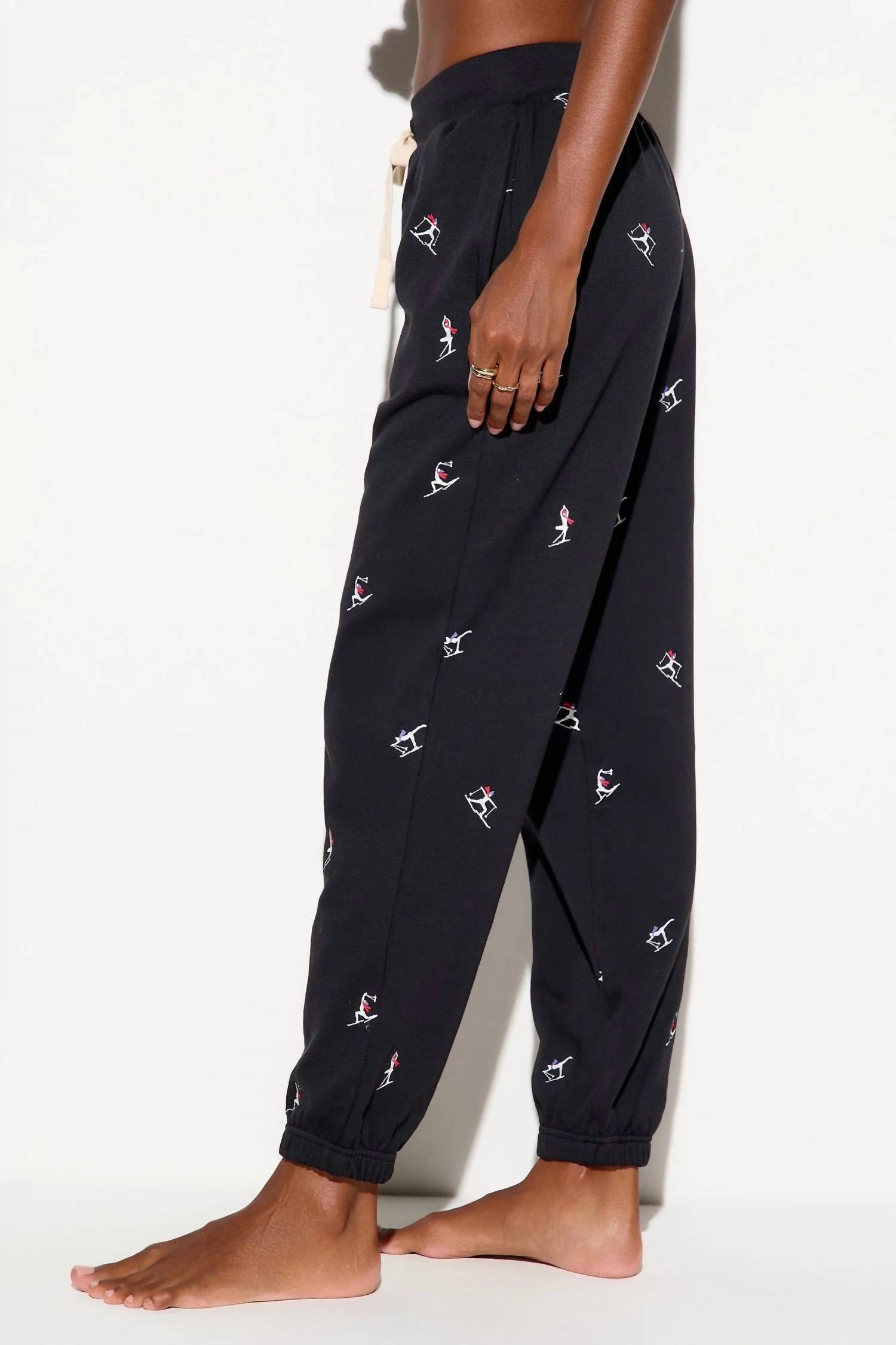 SPIRITUAL GANGSTER Namaski Hudson Sweatpant in black - women's pants - detail view