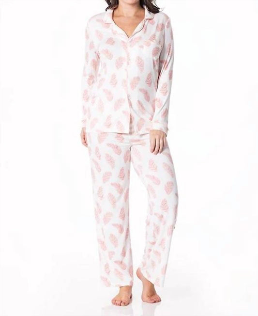 Kickee - Print Logn Sleeve Collard PJ Set