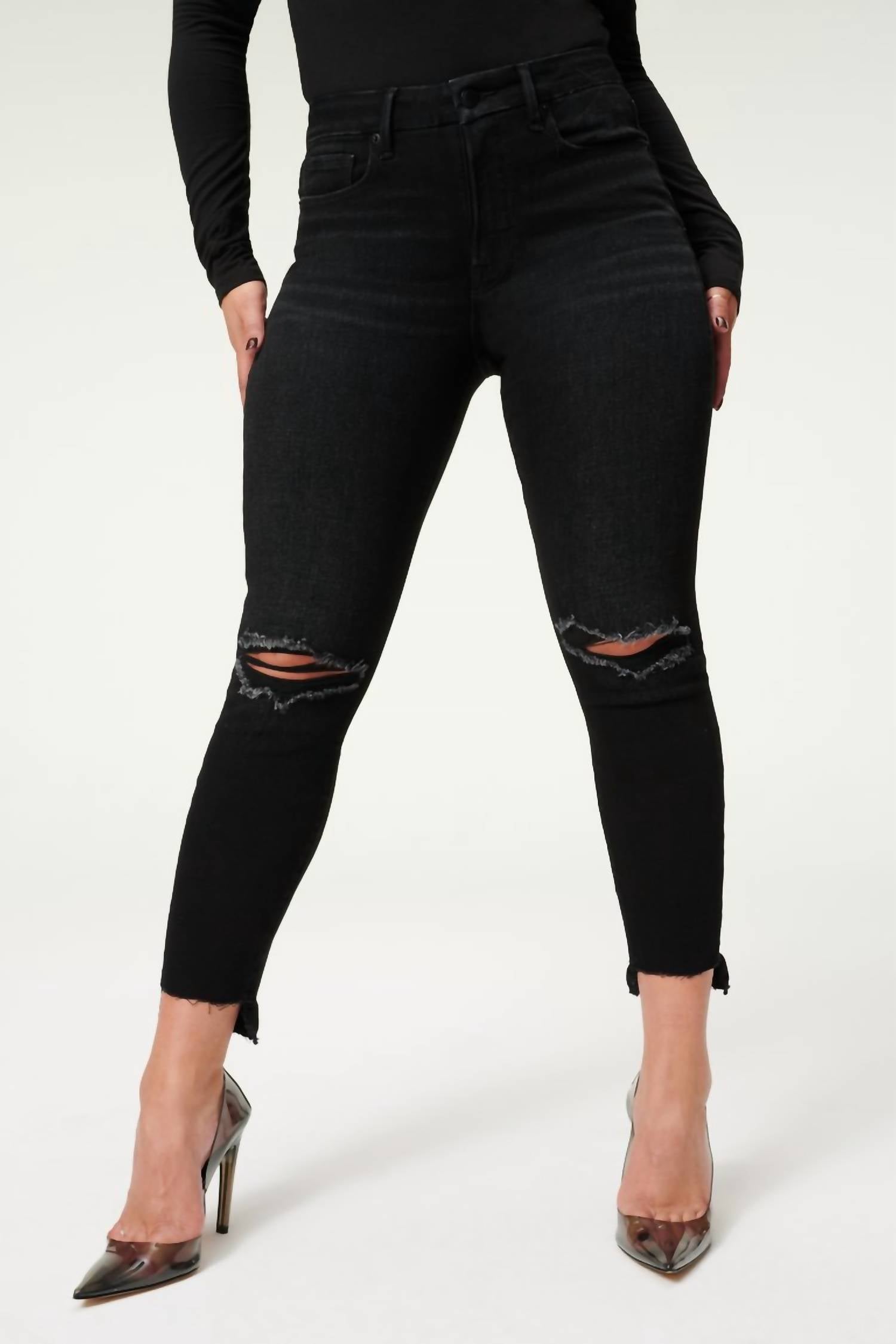 Good American - Good Legs Crop Raw Jean