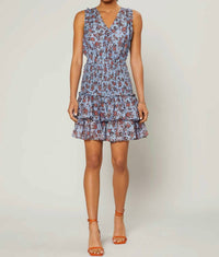 Current Air - Sleeveless V-neck Tiered Mini Dress
