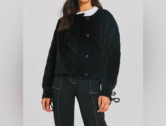 Something Navy - Quilted Velour Jacket