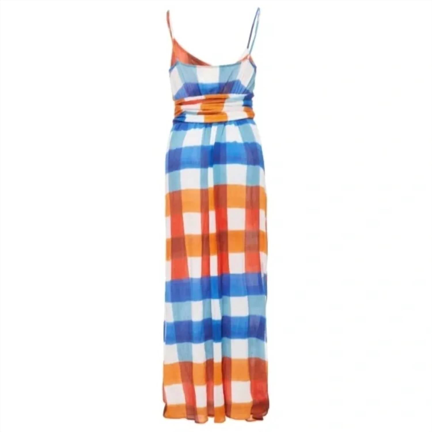 Mara Hoffman - Wrap-effect Plaid Checked Tencel Maxi Dress