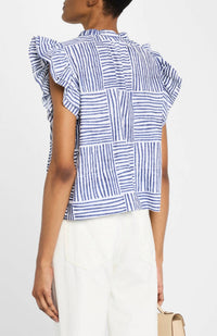 Finley - Remy Stripe Ruffle-sleeve Top