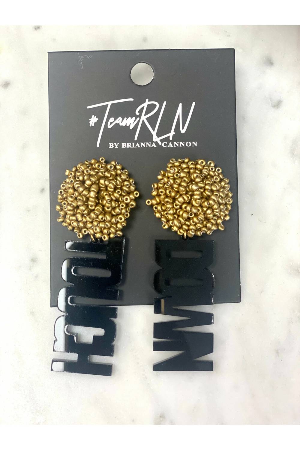 Brianna Cannon - Women's Touch Down Earrings With Beaded Top