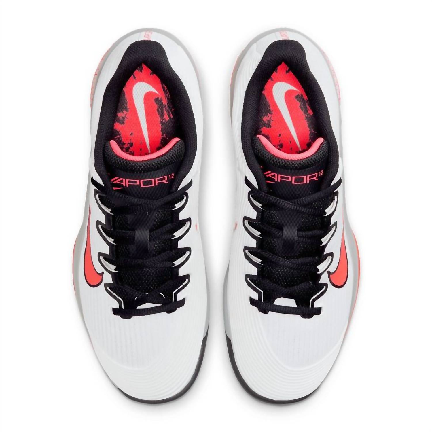 NIKE Women's Zoom Vapor 12 Hard Court Premium Tennis Shoes in white hot lava wolf grey - women's shoe - view 5