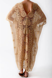 Miguelina - Rachel Granadilla Scallop Lace Caftan
