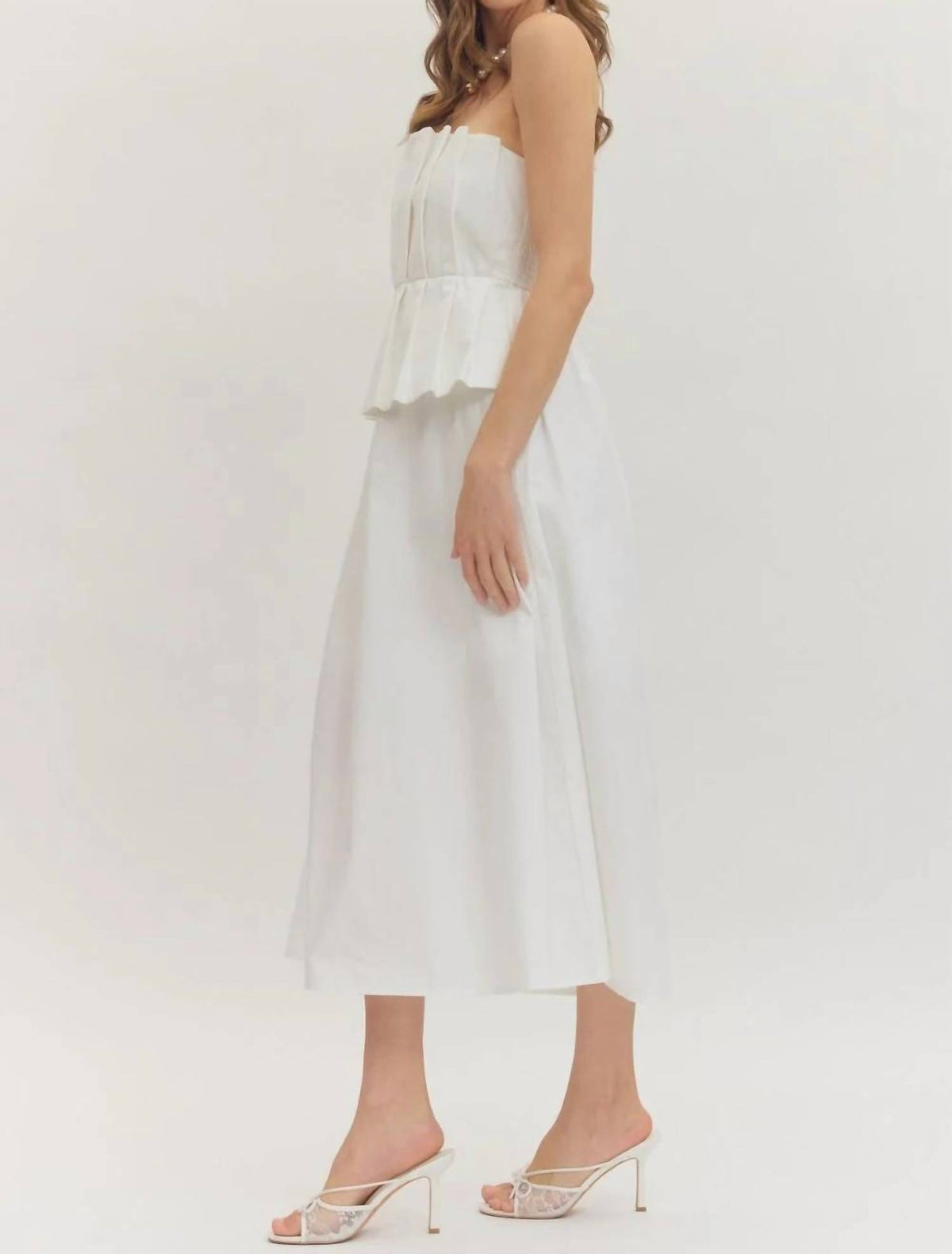 Entro - Corinne Strapless Midi Dress
