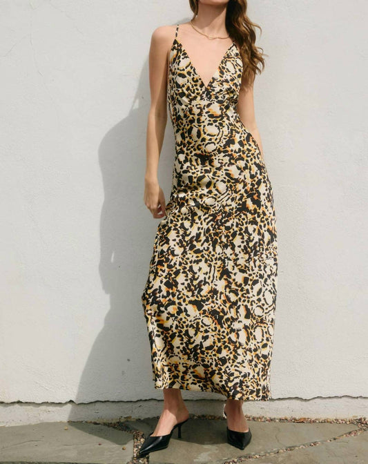 Dress Forum - Abstract Animal Cross Back Maxi Dress