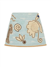 ALEMAIS Azar Raffia Skirt in blue - women's skirt - view 4