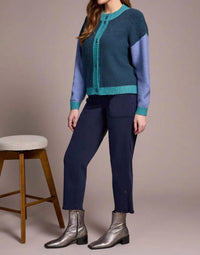 Tribal - Button Front Color Block Cardigan