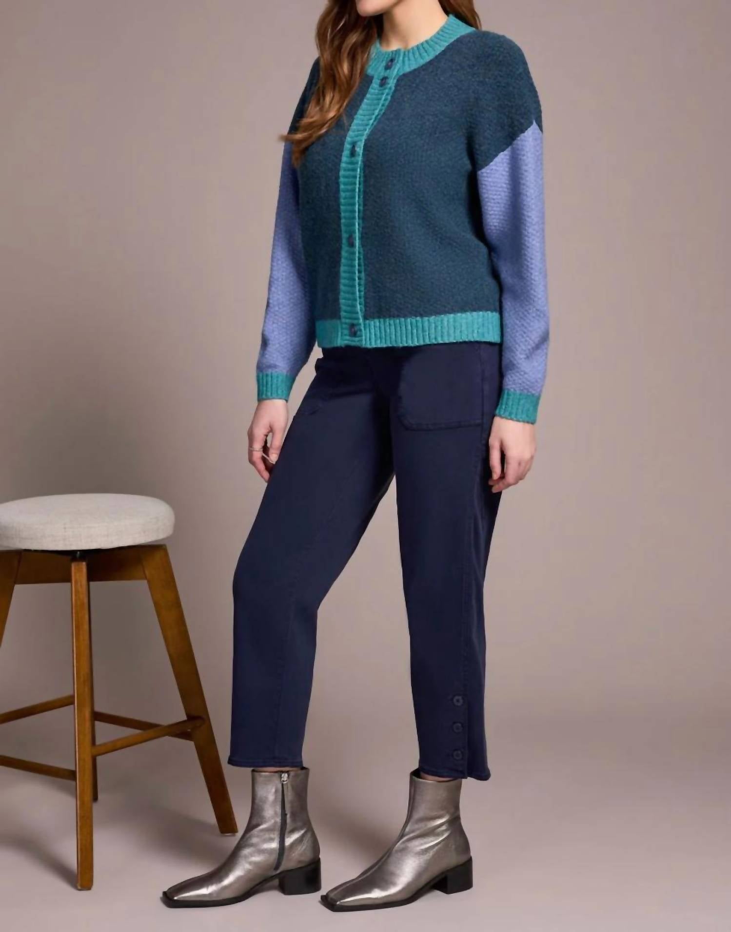 Tribal - Button Front Color Block Cardigan