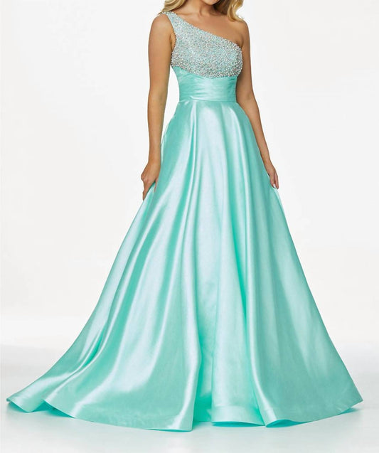 Ashleylauren - One Shoulder Ball Gown