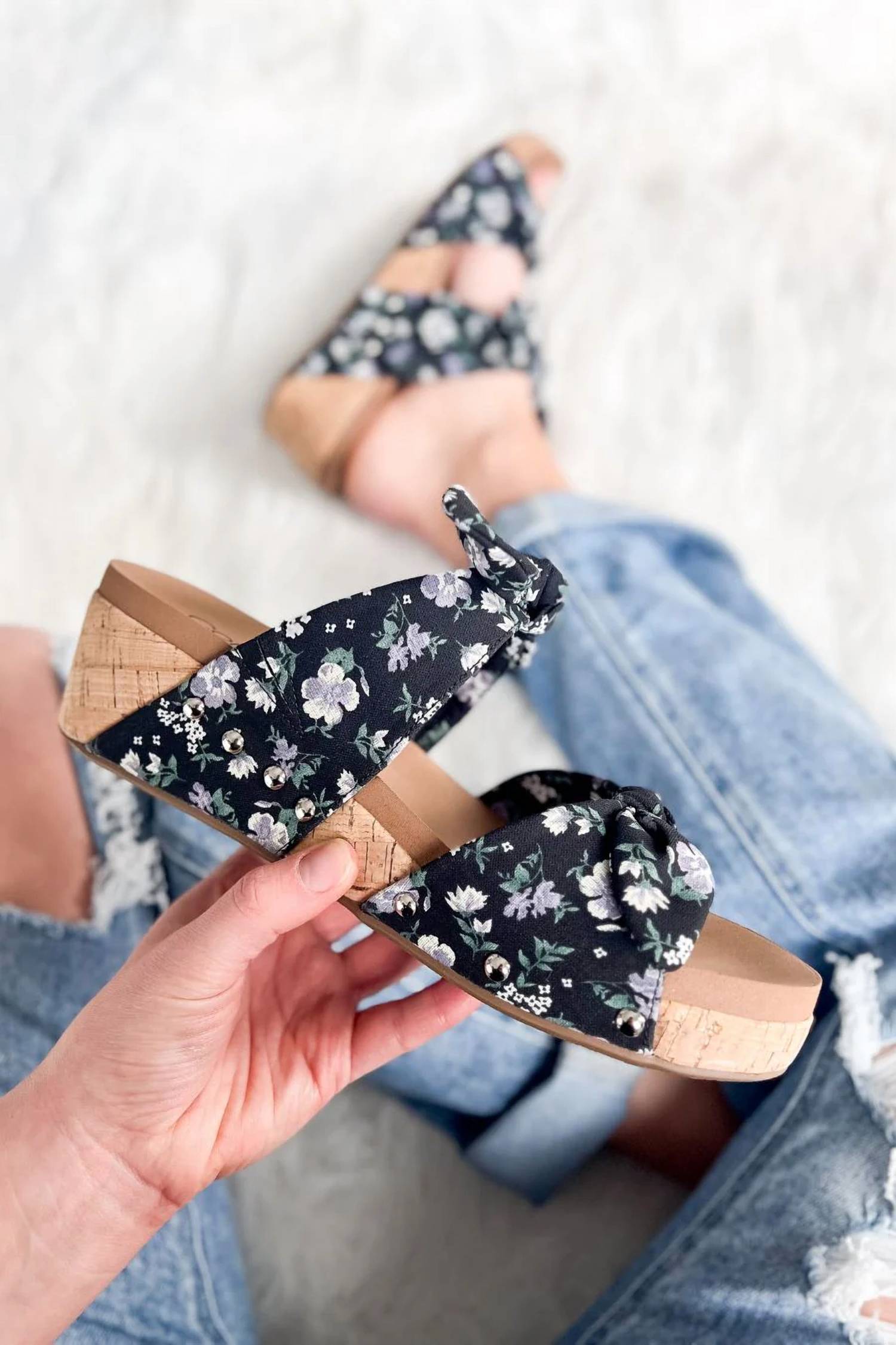 Corkys Footwear - Floral Wedge Sandal