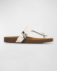Tory Burch - Women's Mellow Croc Embossed Thong Sandals