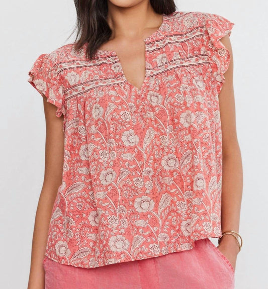 Velvet By Graham & Spencer - Kenzie Printed Voile Top