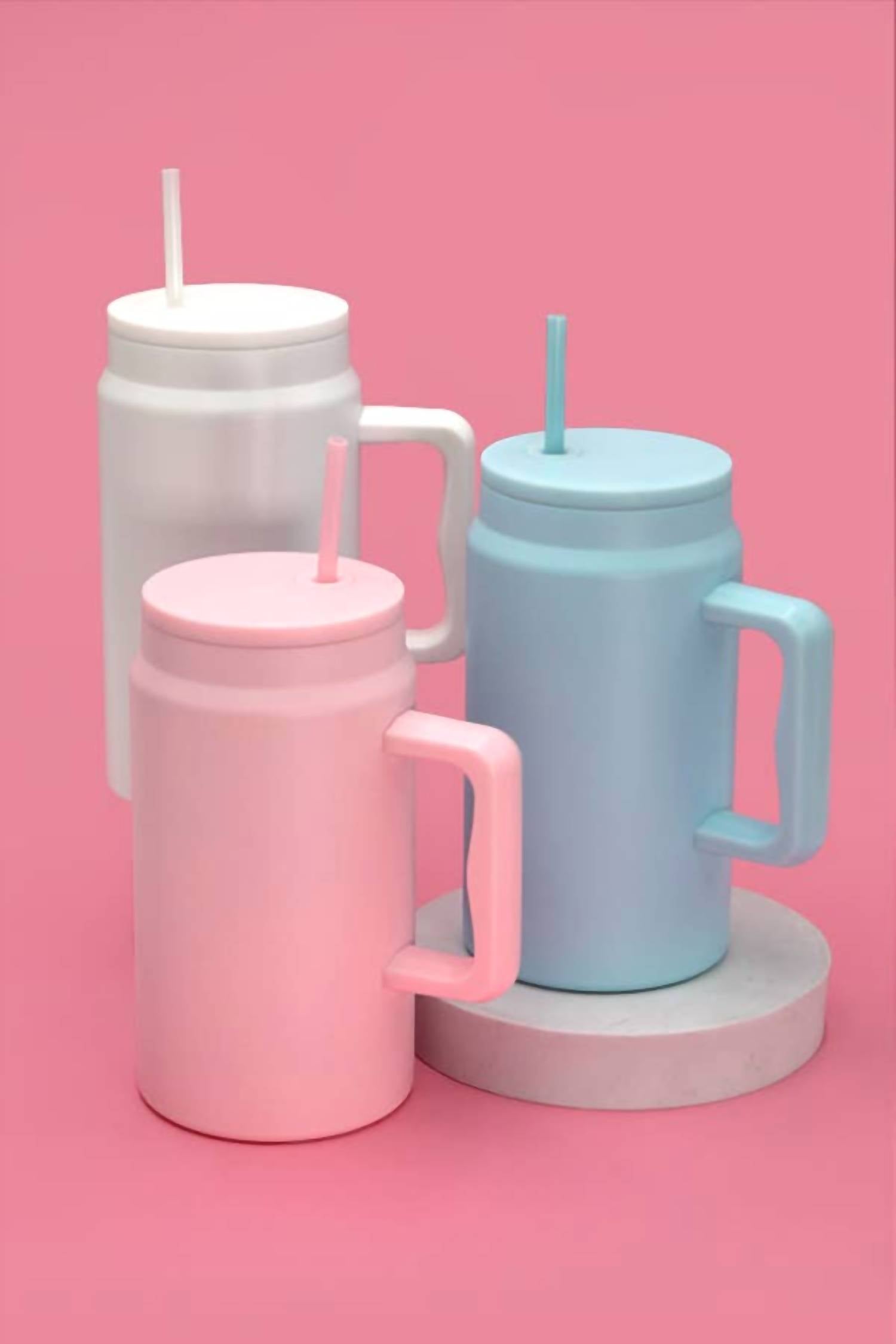 Wall To Wall - Large Stainless Steel Tumbler 50 oz Pink