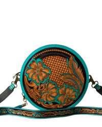 Myra Bags - Women's Priceless Love Small Hand-tooled Round Bag