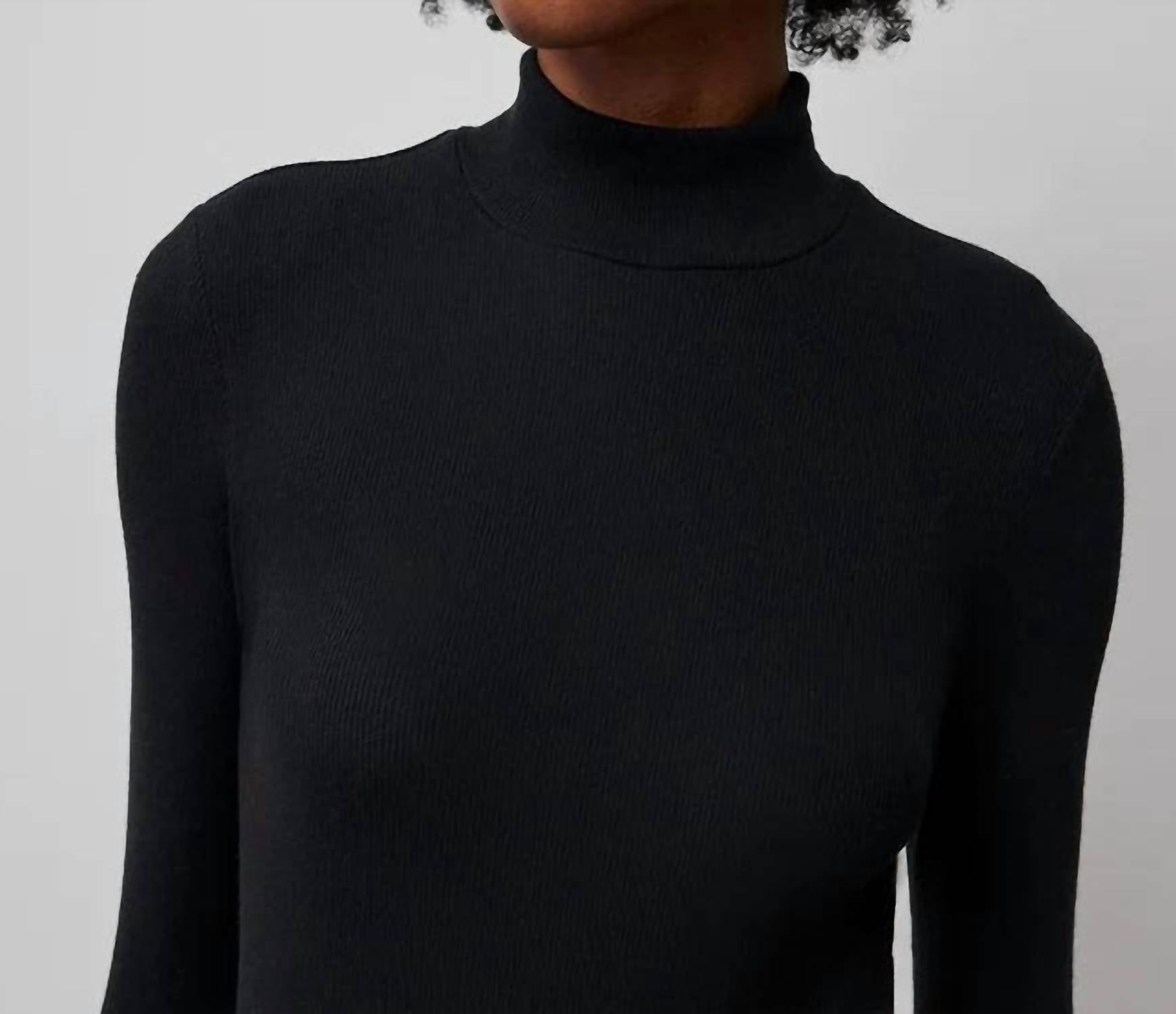 Atm - Modal Rib Long Sleeve Mock Neck Dress