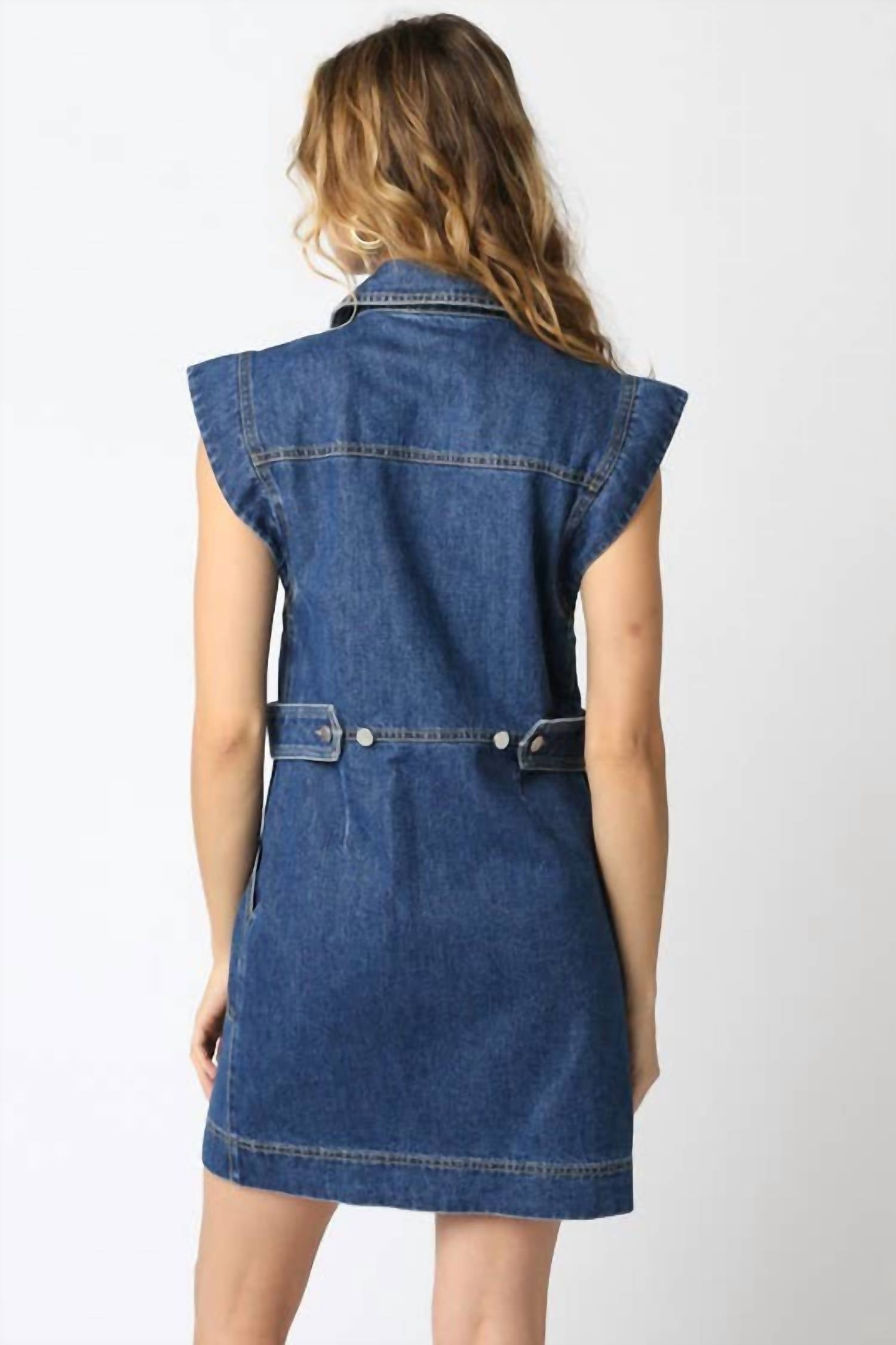 Olivaceous - Sydney Denim Dress