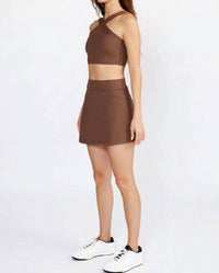 Cream Yoga Evelyn Mini Skort in mocha - women's shorts - view 4
