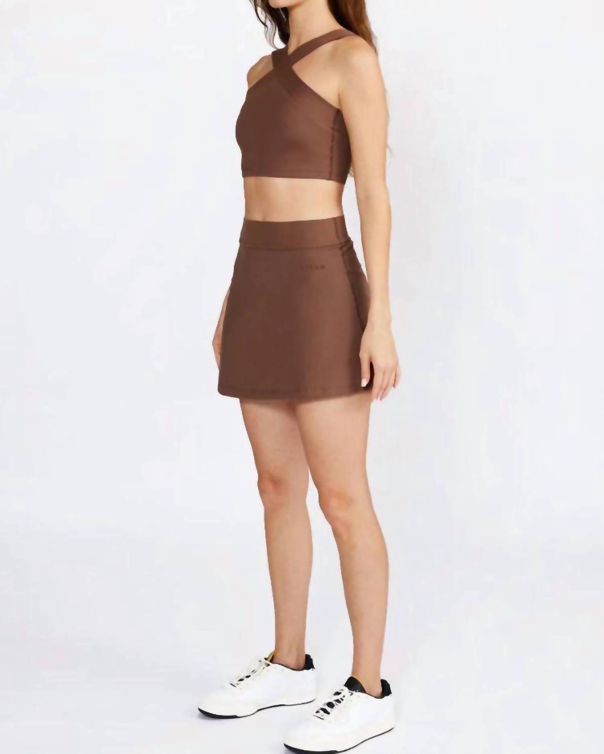 Cream Yoga Evelyn Mini Skort in mocha - women's shorts - view 4