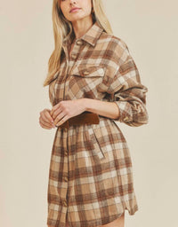 Paper Crane - Benny Plaid Shirt Dress
