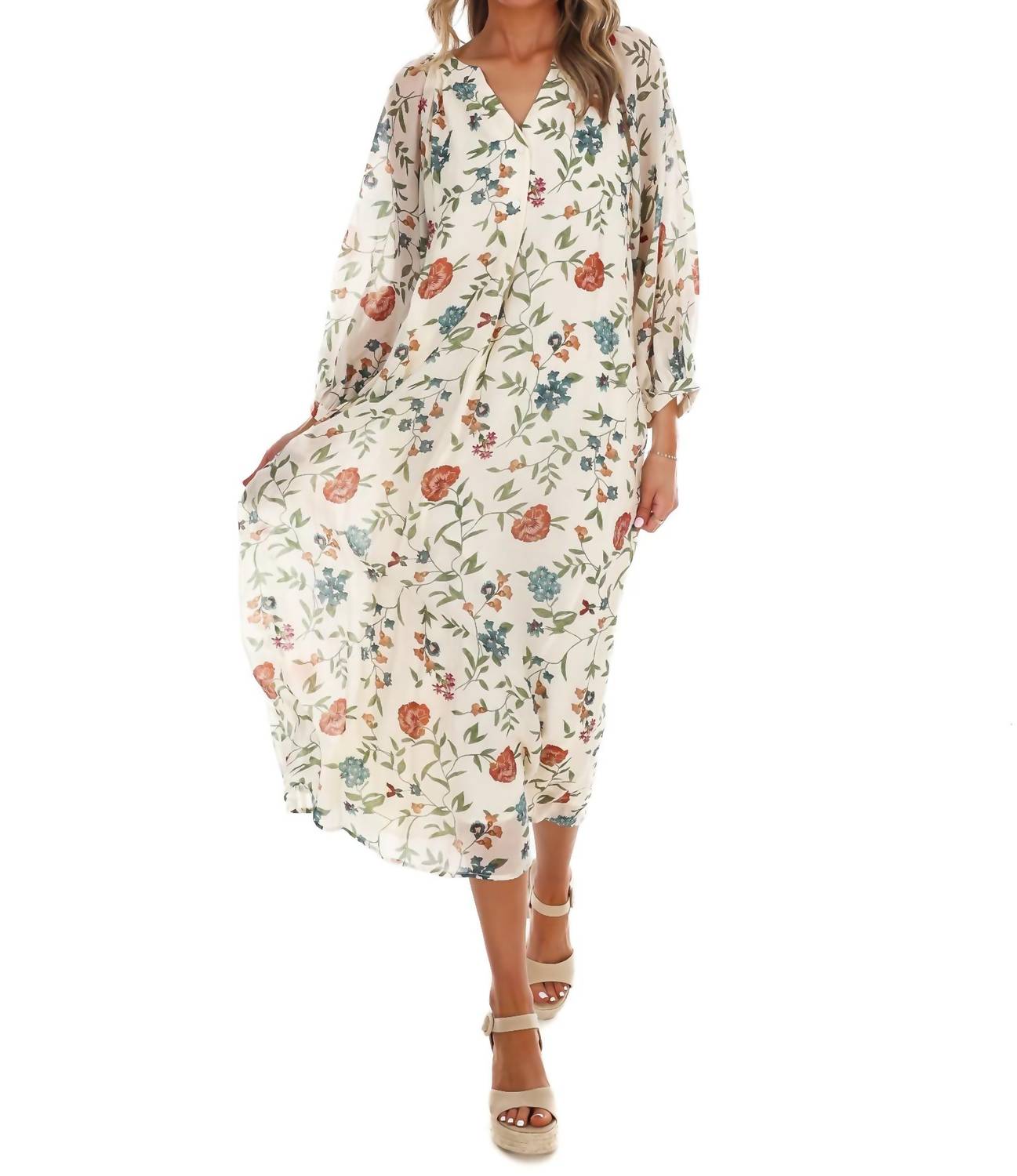 Entro - Handpicked Floral Midi Dress