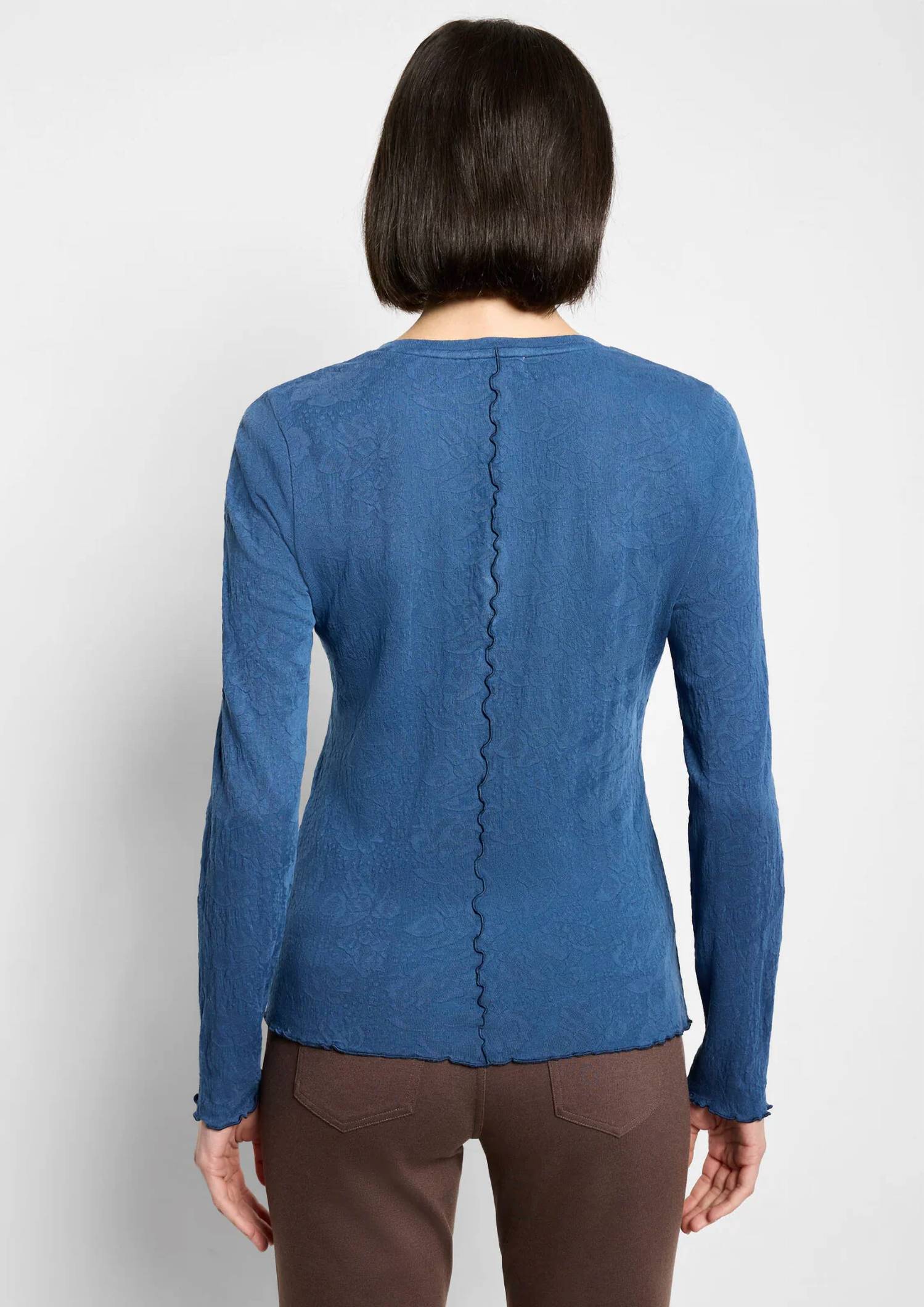 Nic + Zoe - Lace Knit V-neck Tee