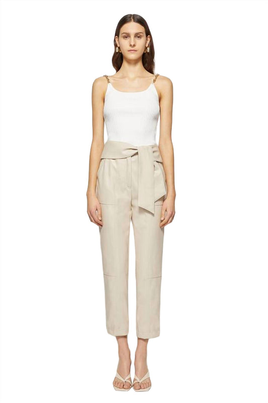 Jonathan Simkhai - Tessa Vegan Leather Tie Waist Pant