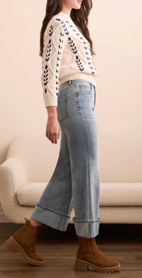 Tribal - Brooke Palazzo Jeans With Cuffs