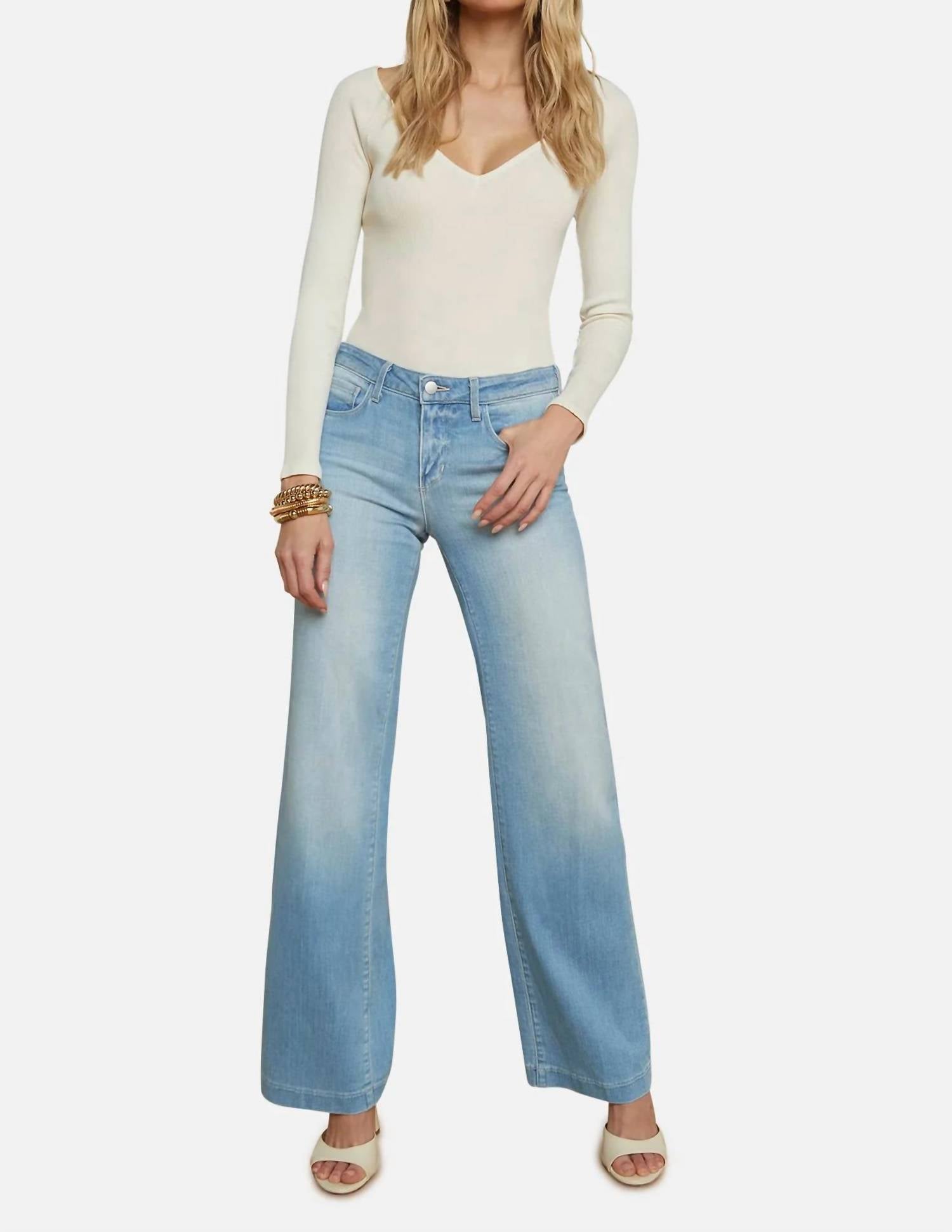 L'Agence - Low Rise Wide Leg Jean